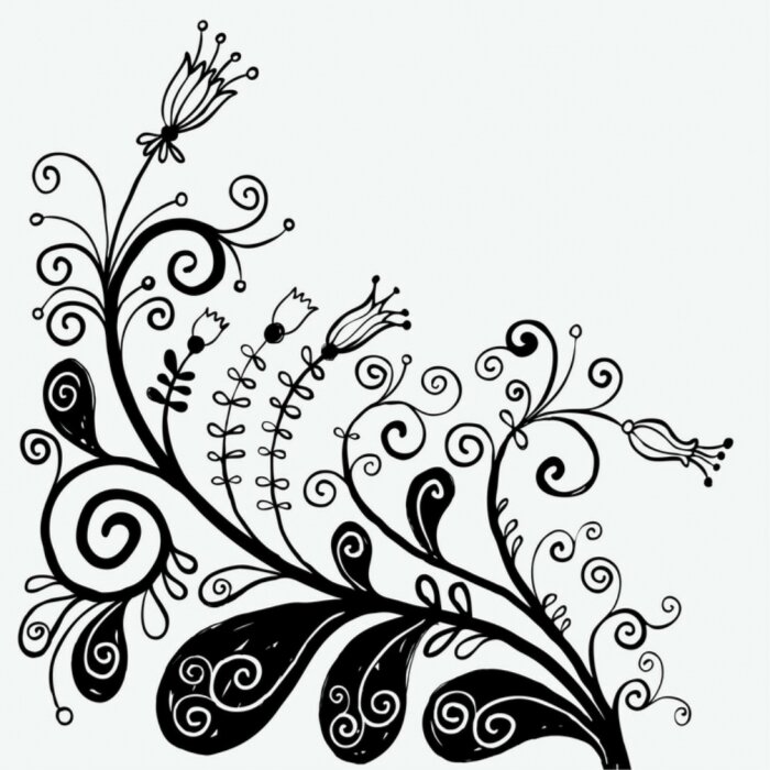 Sticker florale achtergrond