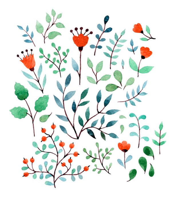 Sticker florale achtergrond