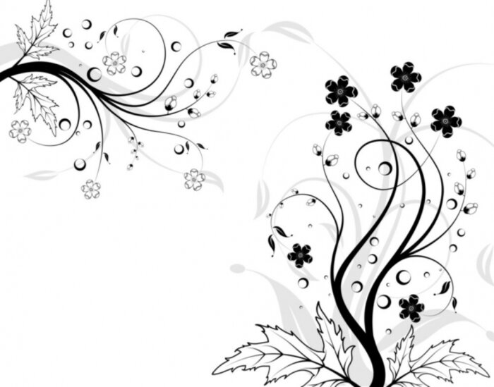 Sticker Flower achtergrond met cirkel, element voor ontwerp, vector