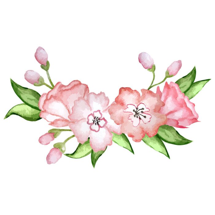 Sticker flower wreath