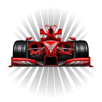 Sticker Formule 1 Red Racing Car