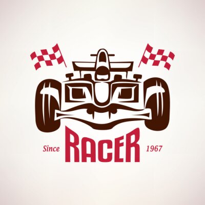 formule raceauto embleem, ras bolide symbool