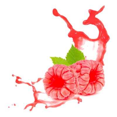 Sticker Framboos splash