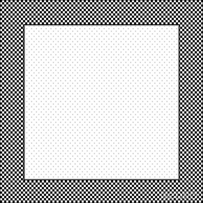 Sticker Frame, zwart, wit gingangcontrole, vierkante stip kopie ruimte