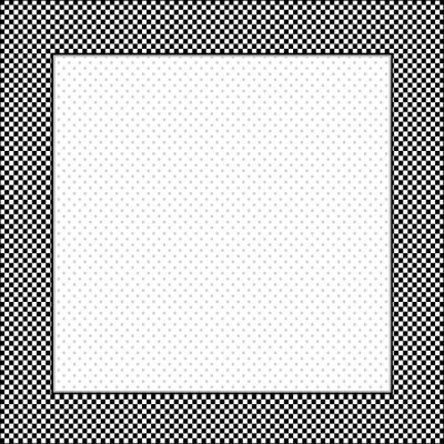 Sticker Frame, zwart, wit gingangcontrole, vierkante stip kopie ruimte
