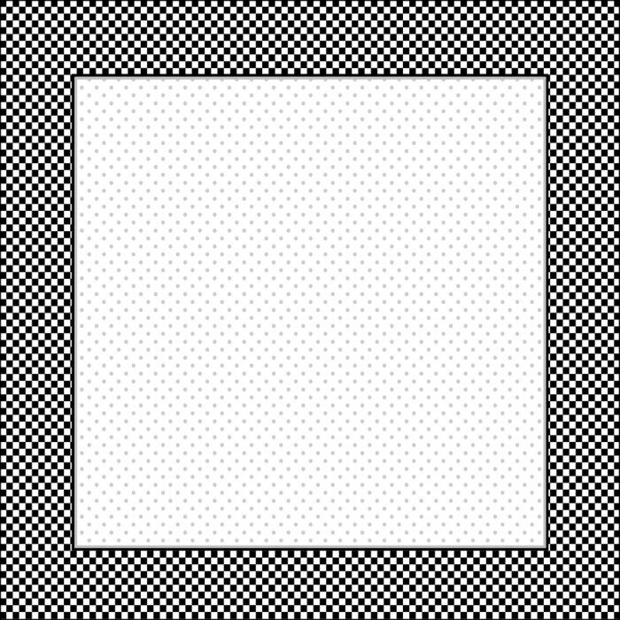 Sticker Frame, zwart, wit gingangcontrole, vierkante stip kopie ruimte