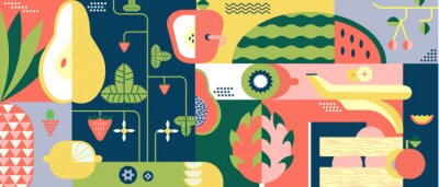 Sticker Fruit achtergrond abstract