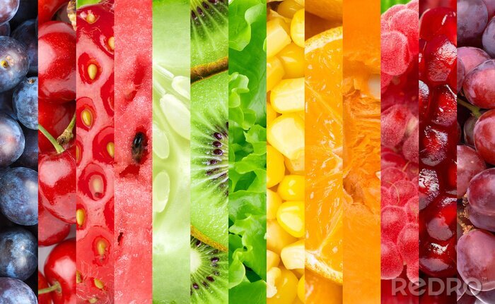 Sticker Fruit- en groentemix