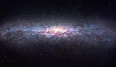 Sticker Galaxy 's nachts en een hemel vol sterren