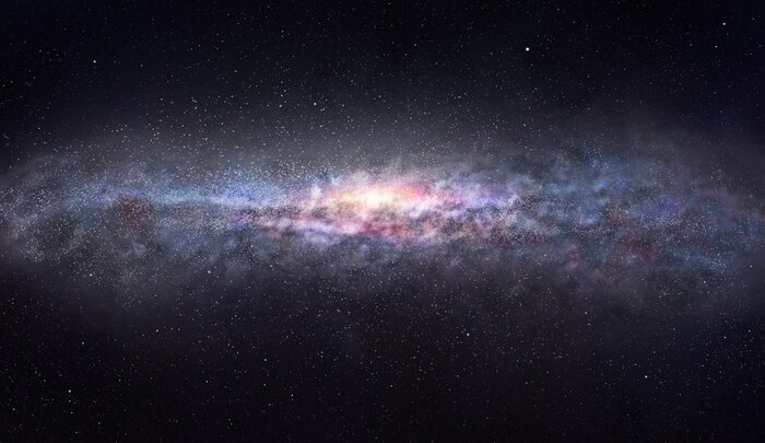 Sticker Galaxy 's nachts en een hemel vol sterren