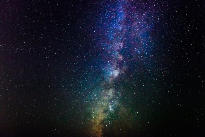 Sticker Galaxy sterrenhemel in de kleuren paars