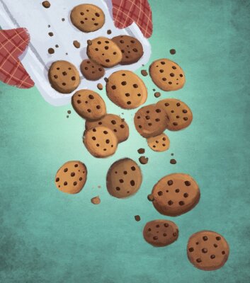 Sticker galletas de chocolate