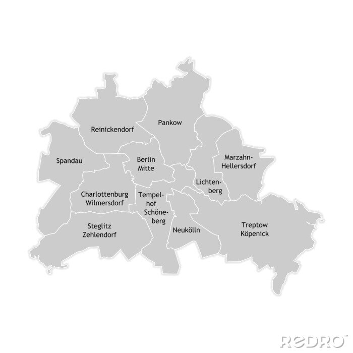 Sticker gelabeld stadskaart berlijn