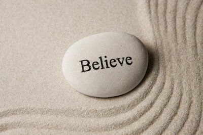 Sticker Geloven steen