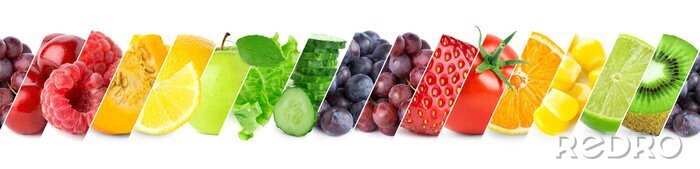 Sticker Gemengd van groenten, fruit en groenten