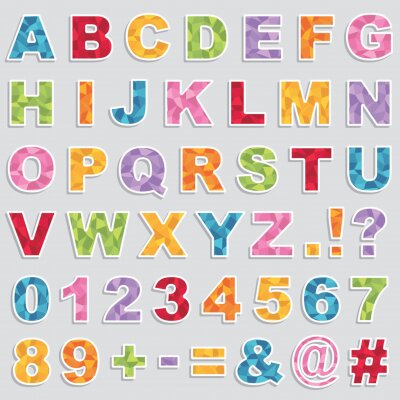 Geometrisch alfabet voor kinderen