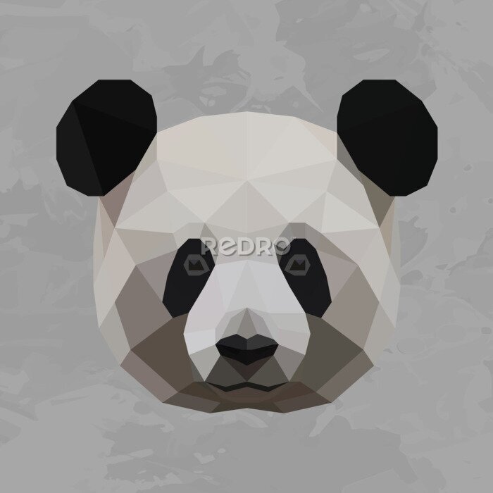 Sticker Geometrisch concept van een panda