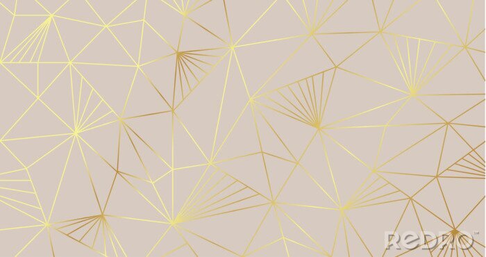 Sticker Geometrisch ontwerp met gele elementen