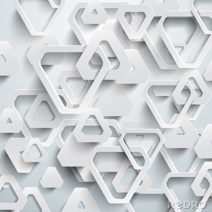 Sticker Geometrische 3D vormen