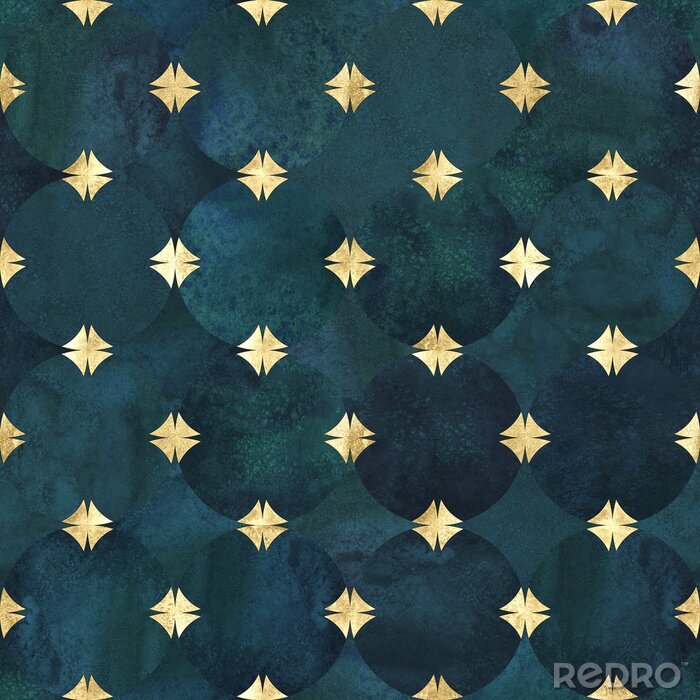 Sticker Geometrische aquarel abstractie