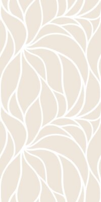 Sticker Geometrische bladeren in beige