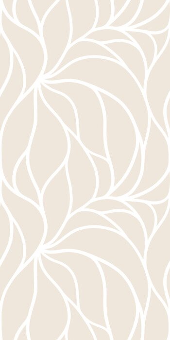 Sticker Geometrische bladeren in beige