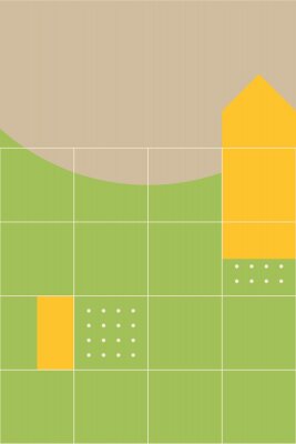 Sticker Geometrische motieven in drie kleuren