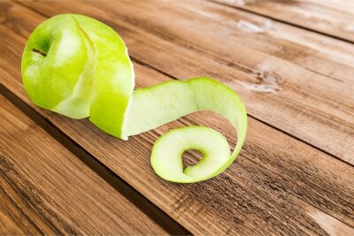 Sticker Gepelde groene appel
