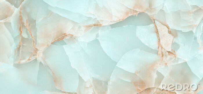 Sticker Gepolijste blauwe onyx