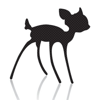 Sticker Gestippelde vorm van een klein hert of ree