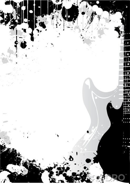 Sticker gitaar achtergrond