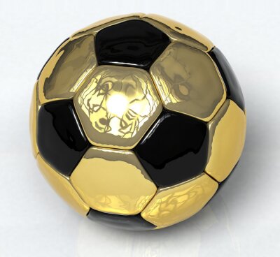 Sticker Glanzende bal van goud