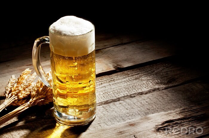 Sticker Glas licht bier met aartjes