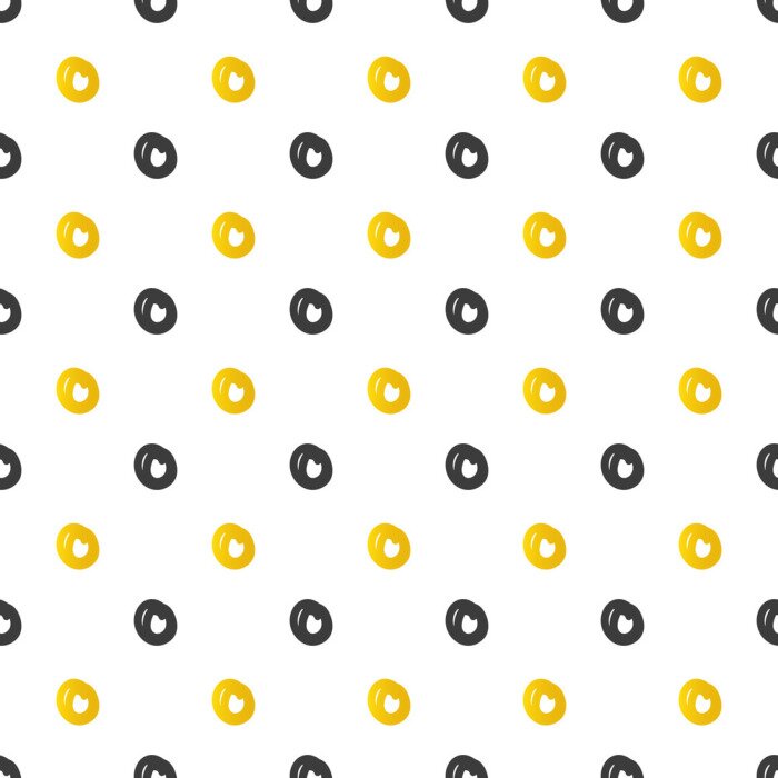 Sticker Gouden en zwarte stippen naadloze patroon achtergrond.