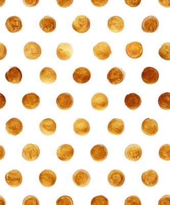 Sticker Gouden Folie polka dot naadloze patroon Paint Stain Abstract