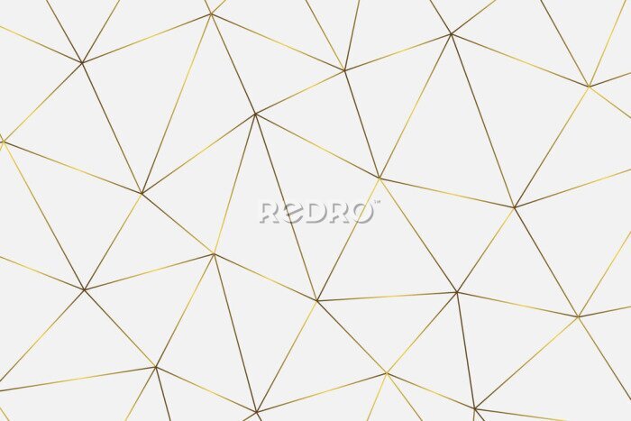Sticker gouden geometrische achtergrond