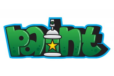 Sticker Graffiti. Verf woord