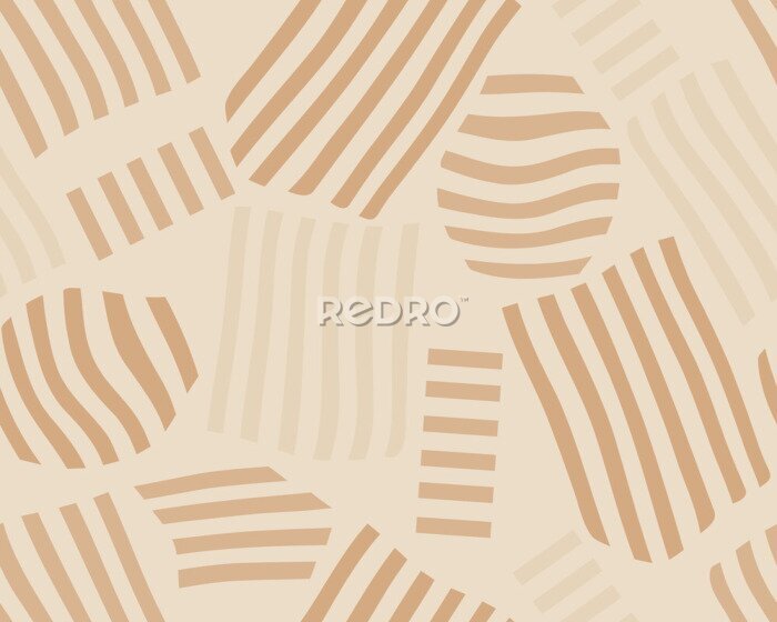 Sticker Grafisch motief in beige tinten