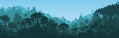 Grafisch panorama van de jungle