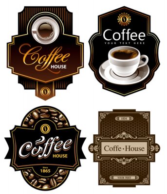 Grafische motieven met koffie