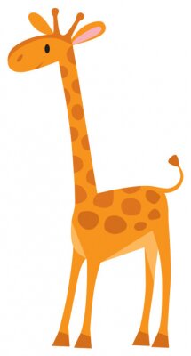 Sticker Grappige giraffe