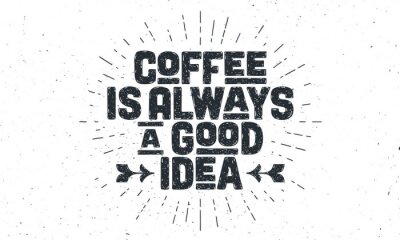 Sticker Grappige inscriptie over het drinken van koffie