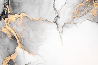 Grijs marmer met gouden accenten