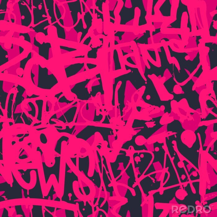 Sticker Grijze en roze graffiti