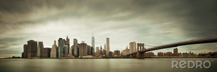 Sticker Grijze skyline van een stad