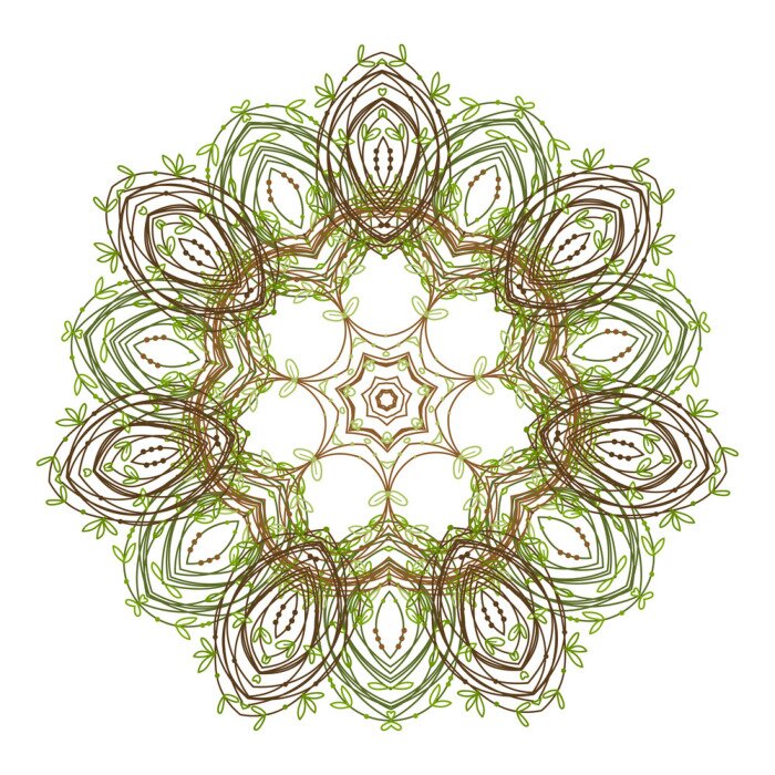 Sticker Groene blad patroon voor uw ontwerp