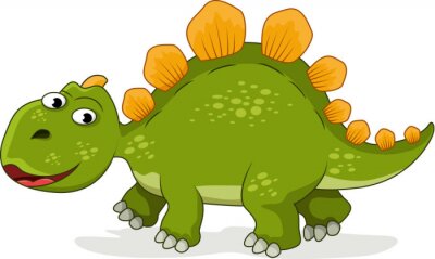 Groene stegosaurus dinosaurus illustratie voor kinderen
