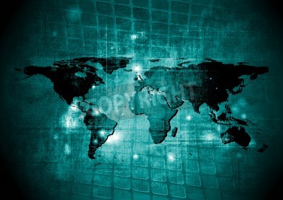 Sticker Grunge vector map background