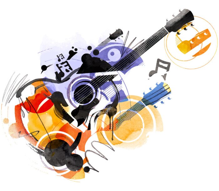 Sticker Guitar Sketch