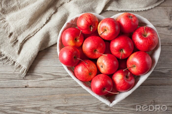 Sticker Hart gevuld met rode appels